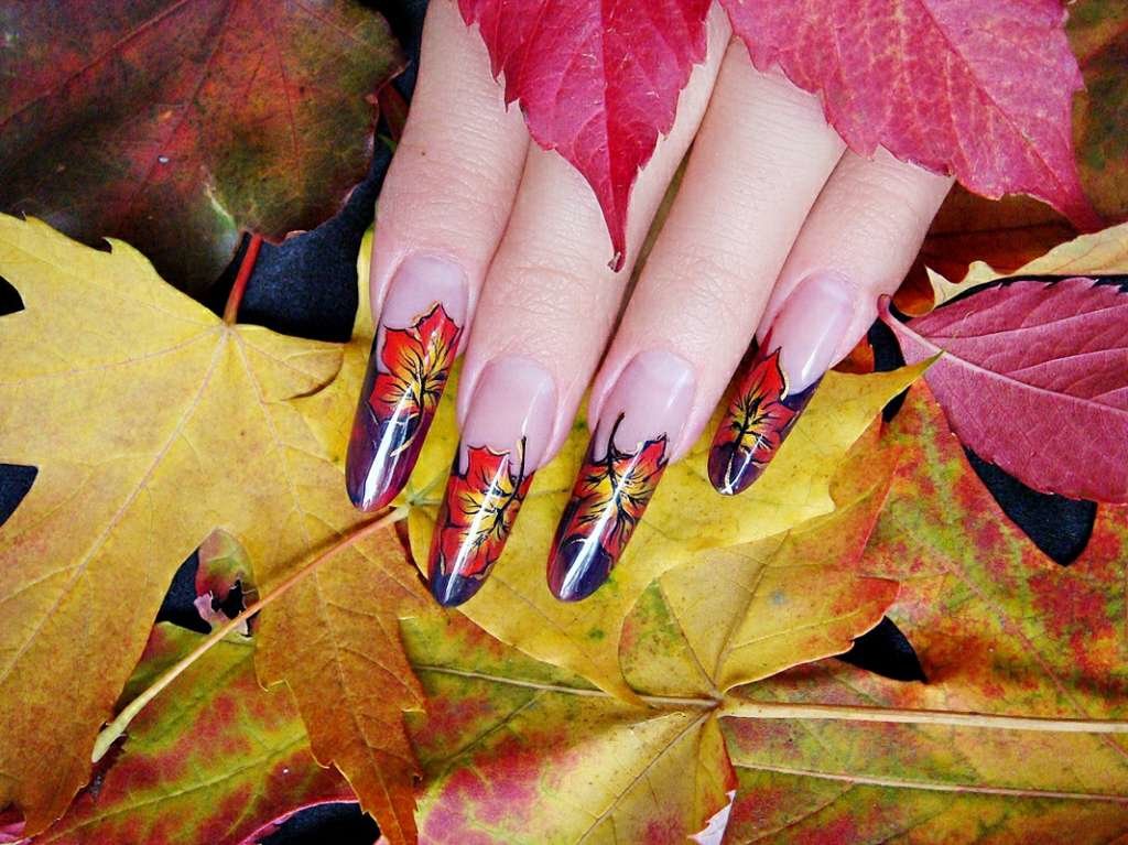 Дизайн Ногтей Осень Листья