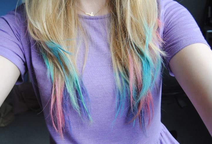 Цветные мелки для волос - пример
